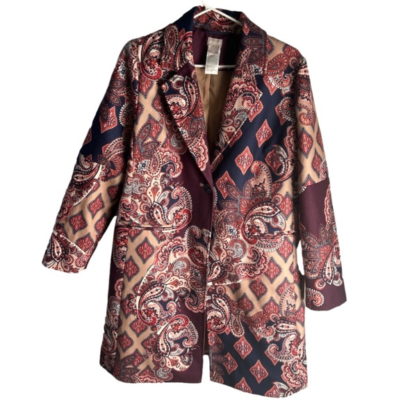 Chico's Jackets & Blazers - Chico’s Paisley Print Fall Jacket Dress Coat